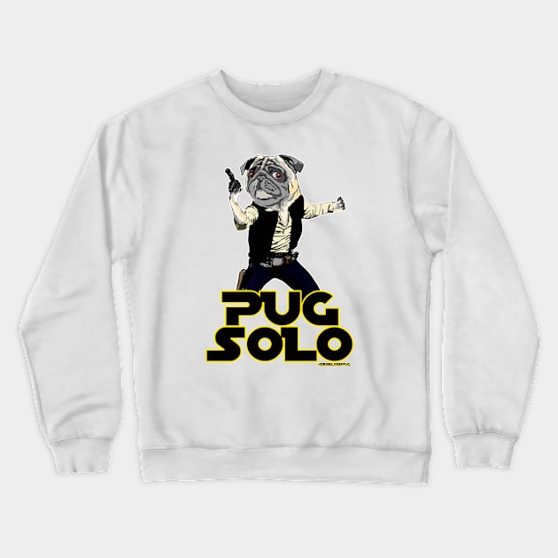 PUG SOLO Crewneck Sweatshirt by darklordpug